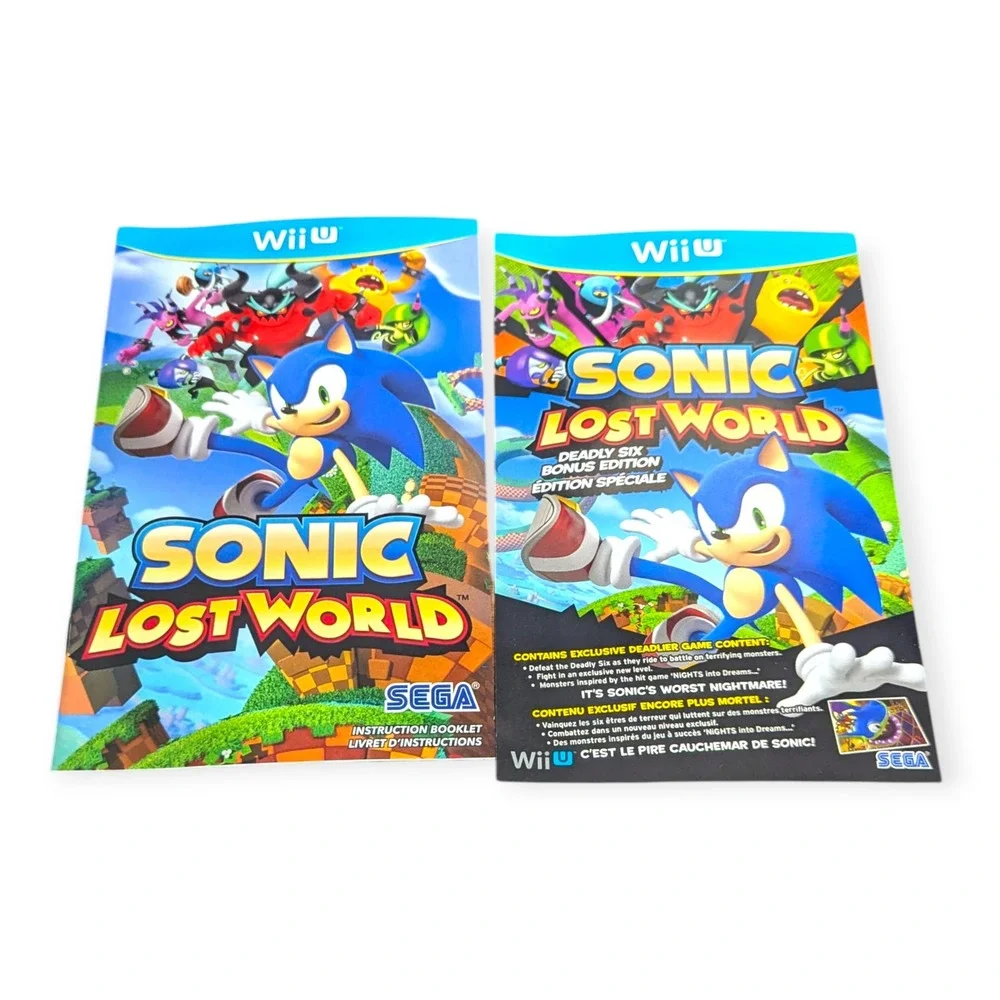 Sonic‎ Lost World Deadly Six Bonus Edition Nintendo Wii U CIB Sega Game